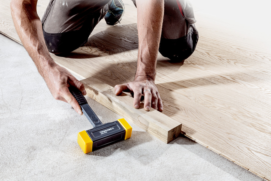 SECURAL-Schonhammer, Kopf und Stiel bruchsicher aus einem Stück Stahl, Schlageinsätze rechteckig | L=35 mm / B=45 mm | 3380.045