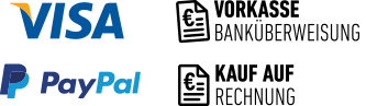 PayPal,  Lastschrift, Kreditkarte & Kauf auf Rechnung