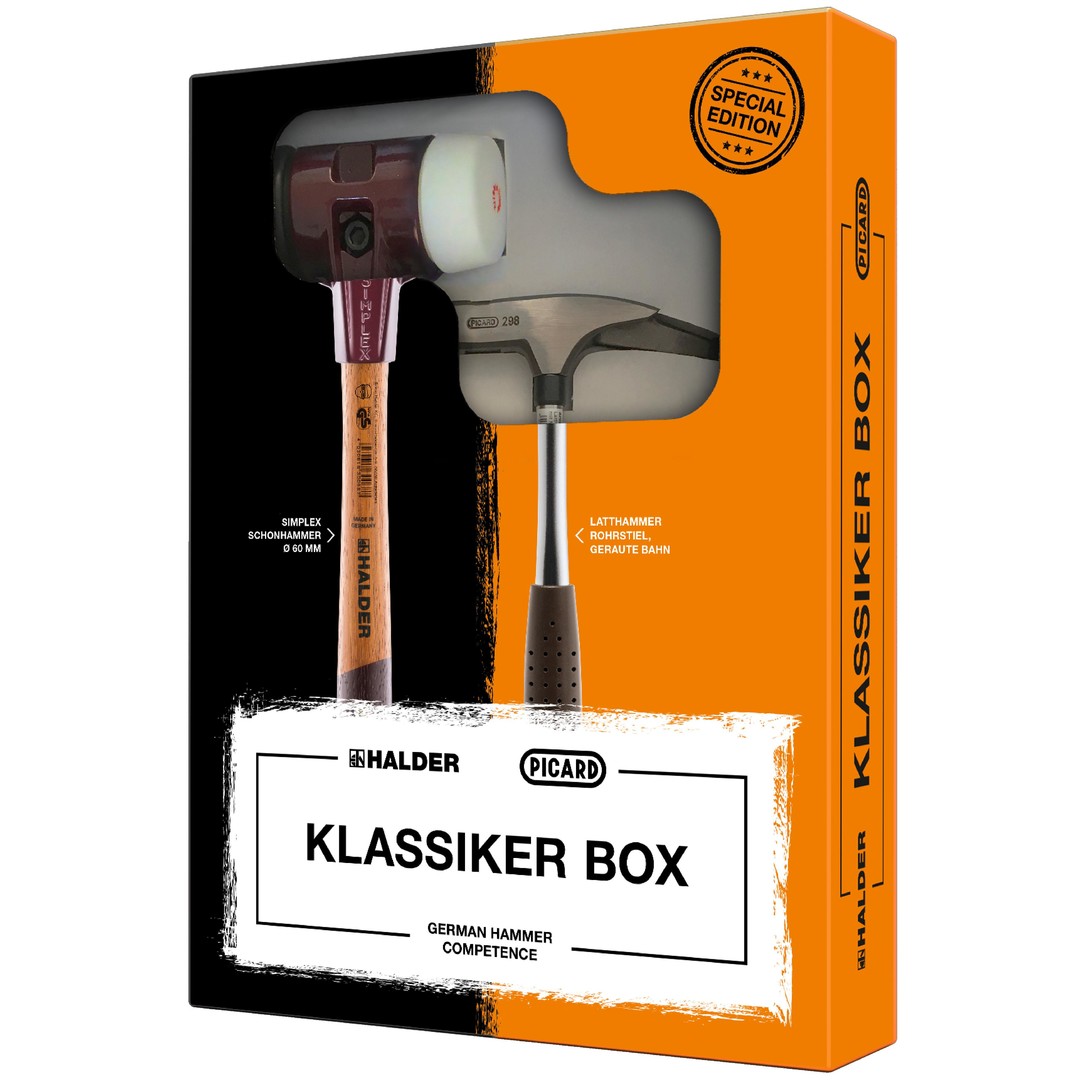 Coffret classique, marteau de protection SIMPLEX, composition de caoutchouc / superplastique et marteau de lattage PICARD | 3027s016