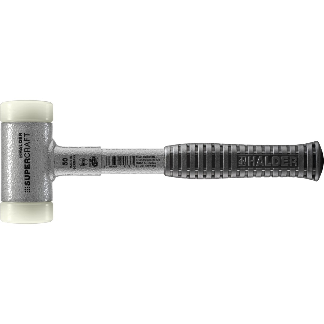 SUPERCRAFT-Schonhammer, mit bruchsicherem Stahlrohrstiel und ergonomisch geformtem, rutschsicherem Griff | D=50 mm | 3377.050