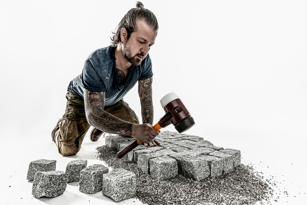 SIMPLEX-Schonhammer, Gummikomposition / Superplastik; mit Tempergussgehäuse und hochwertigem Holzstiel | D=80 mm | 3027.080