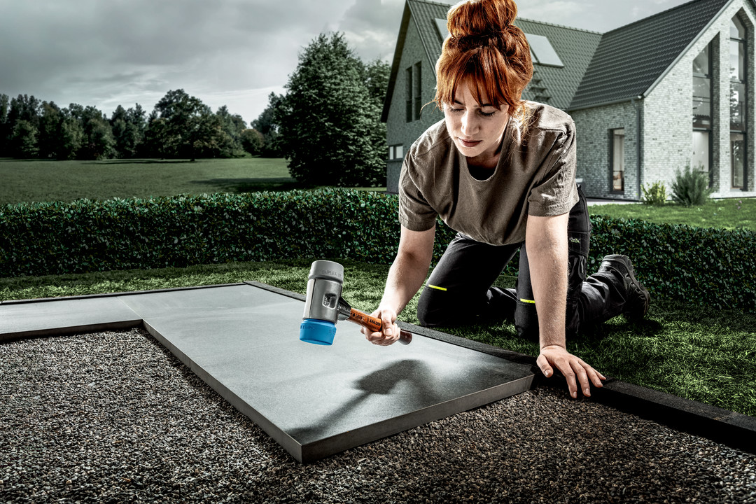 SIMPLEX-Schonhammer, TPE-soft / TPE-mid; mit Aluminiumgehäuse und hochwertigem Holzstiel | D=60 mm | 3113.060