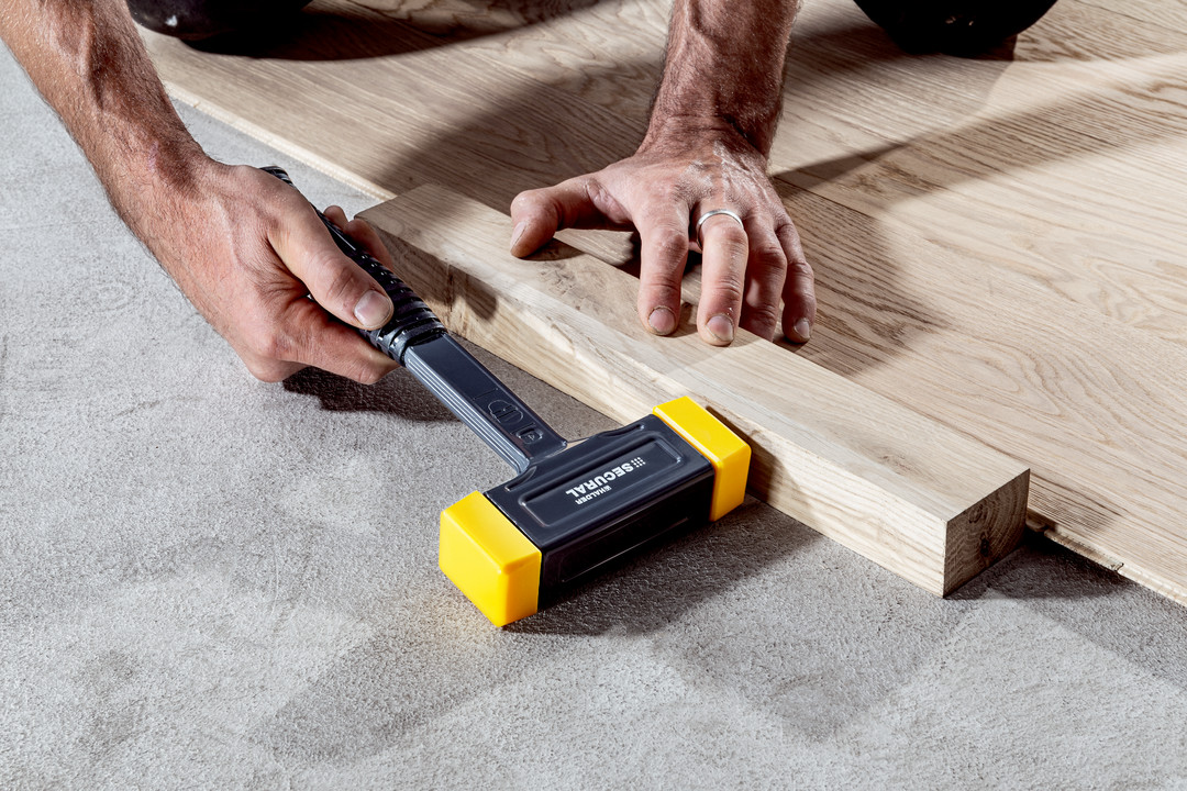 SECURAL-Schonhammer, Kopf und Stiel bruchsicher aus einem Stück Stahl, Schlageinsätze rechteckig | L=35 mm / B=45 mm | 3380.045