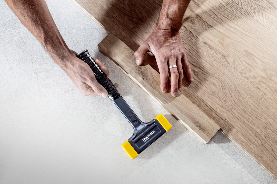 SECURAL-Schonhammer, Kopf und Stiel bruchsicher aus einem Stück Stahl, Schlageinsätze rechteckig | L=35 mm / B=45 mm | 3380.045